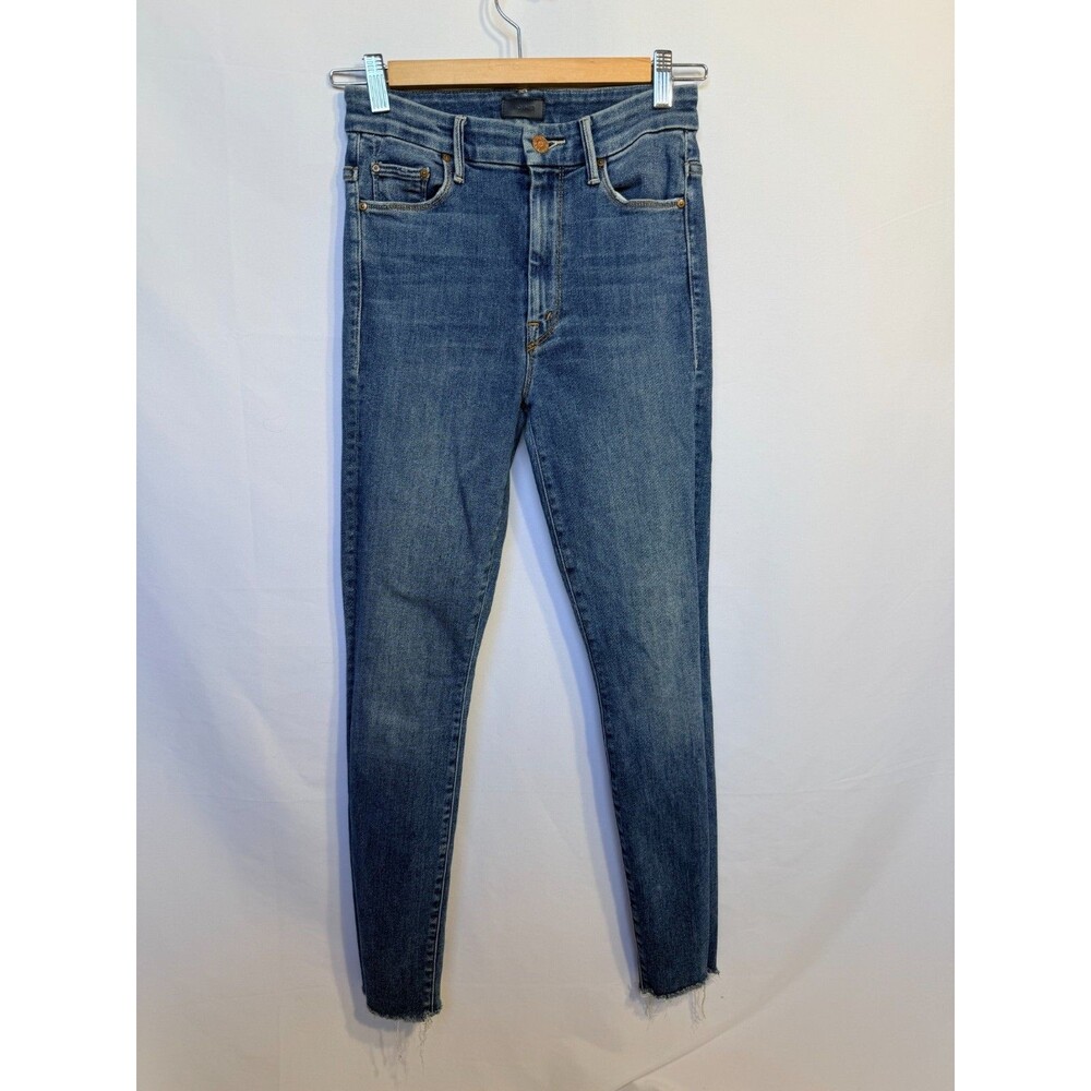MOTHER High Waisted Looker Ankle Fray Big Sky Skinny Jeans Women's 26